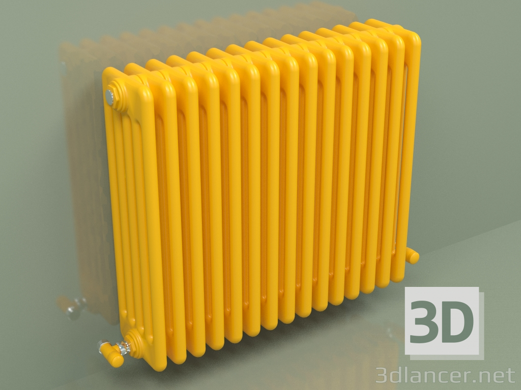 modello 3D Radiatore TESI 5 (H 600 15EL, giallo melone - RAL 1028) - anteprima