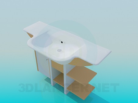 modelo 3D Fregadero rectangular - escuchar modelo 3D Fregadero rectangular - escuchar