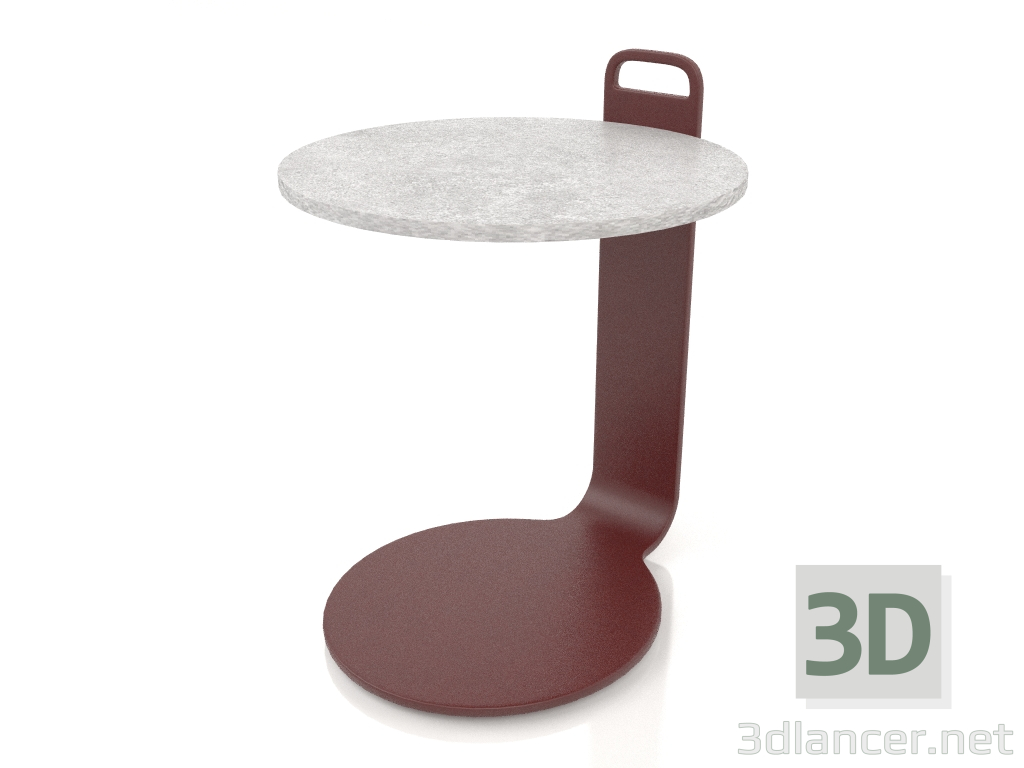 modello 3D Tavolino Ø36 (Rosso vino, DEKTON Kreta) - anteprima