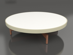 Round coffee table Ø90x22 (Gold, DEKTON Zenith)
