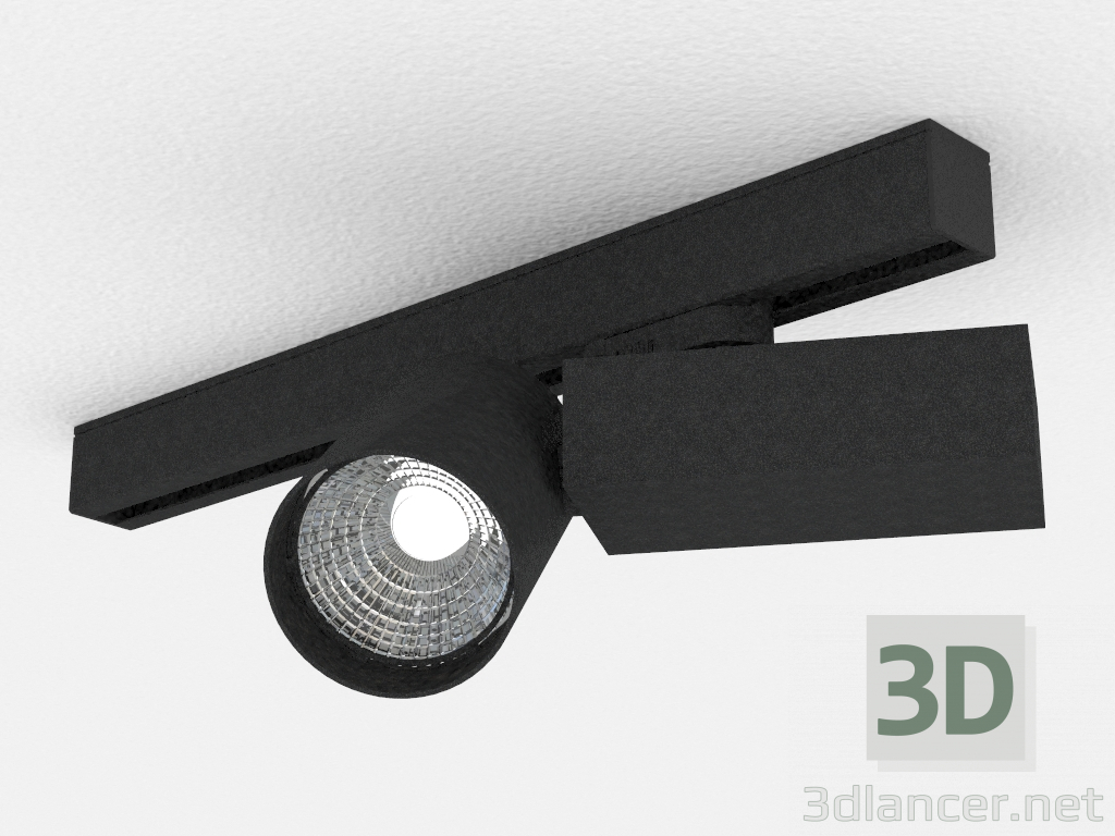 3d model LED downlight for three-phase bus (DL18624_01 Track B Dim) - preview