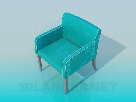 3d модель Кресло с текстильной обивкой – превью 3d модель Кресло с текстильной обивкой – превью