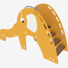 3d модель Гірка дитячого ігрового майданчика Слон (5204) – превью