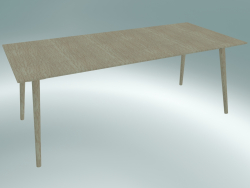 Dining table In Between (SK5, 200x90cm H 74cm, Clear lacquered oak)