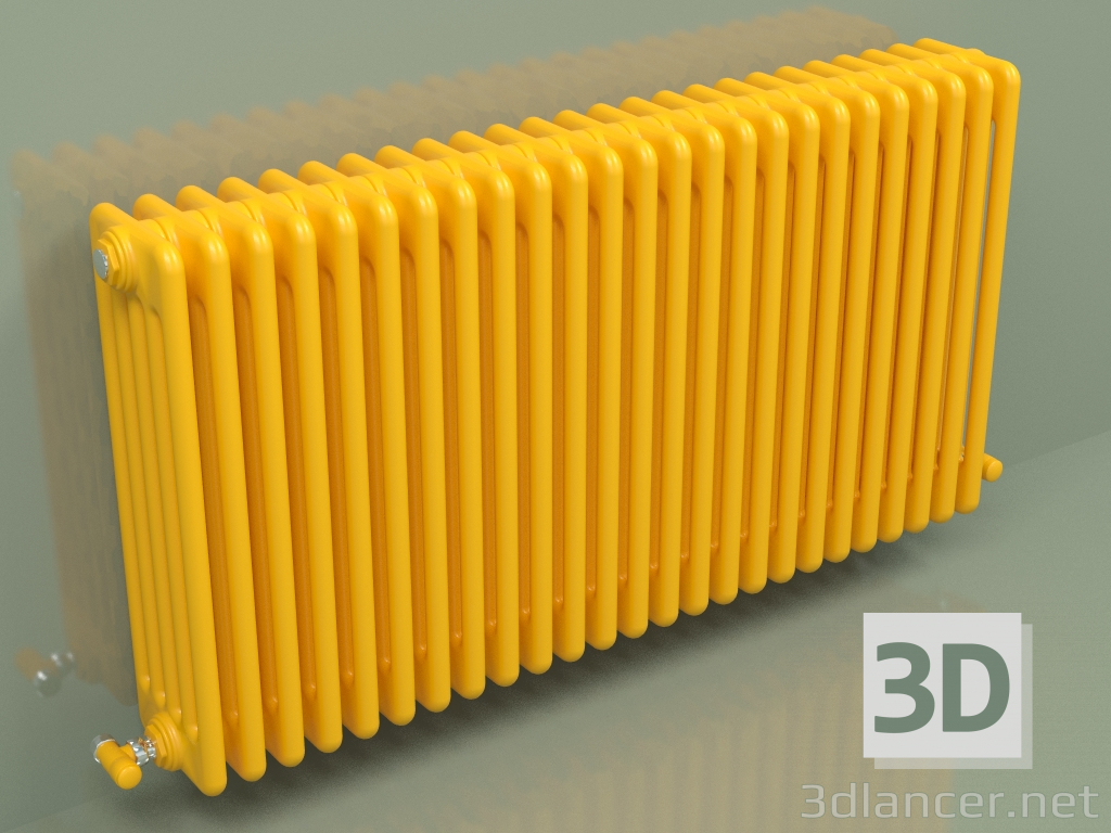 3d модель Радиатор TESI 5 (H 600 25EL, Melon yellow - RAL 1028) – превью