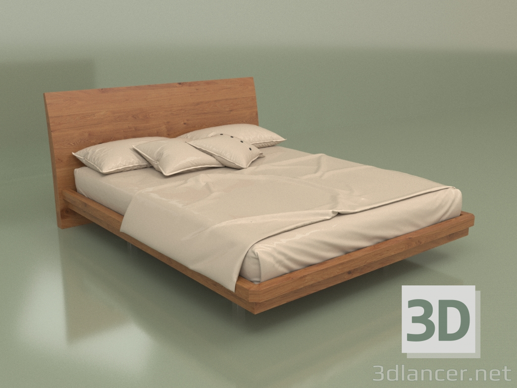 3d модель Кровать двуспальная Mn 2016 (Орех) – превью