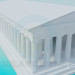 3D Modell griechischer Tempel - Vorschau