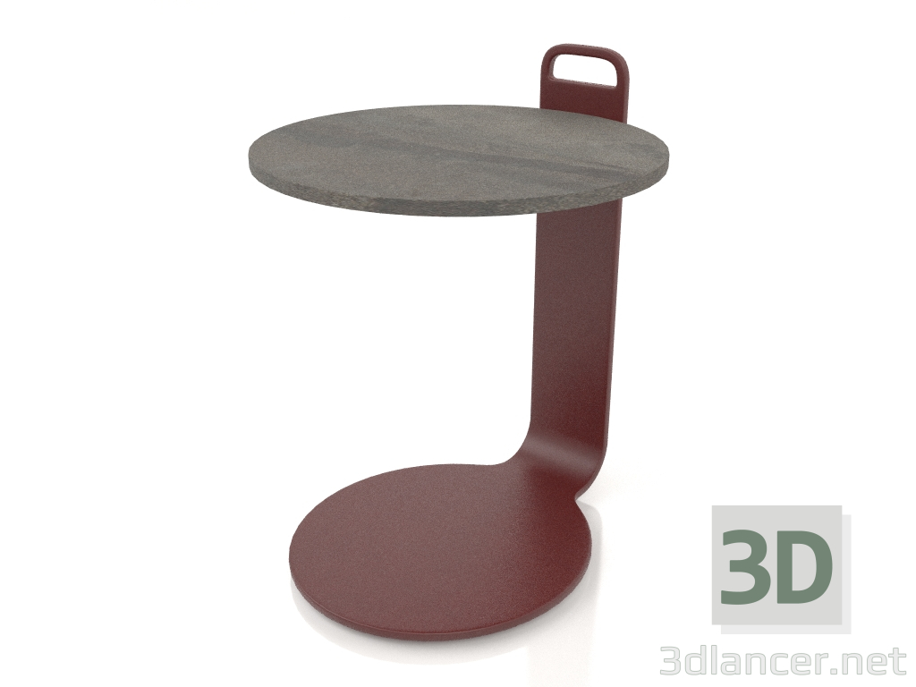 3d model Coffee table Ø36 (Wine red, DEKTON Radium) - preview