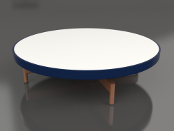 Table basse ronde Ø90x22 (Bleu nuit, DEKTON Zenith)