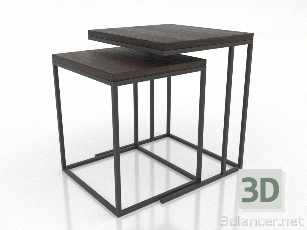 modèle 3D Table basse (frêne noyer) - preview modèle 3D Table basse (frêne noyer) - preview