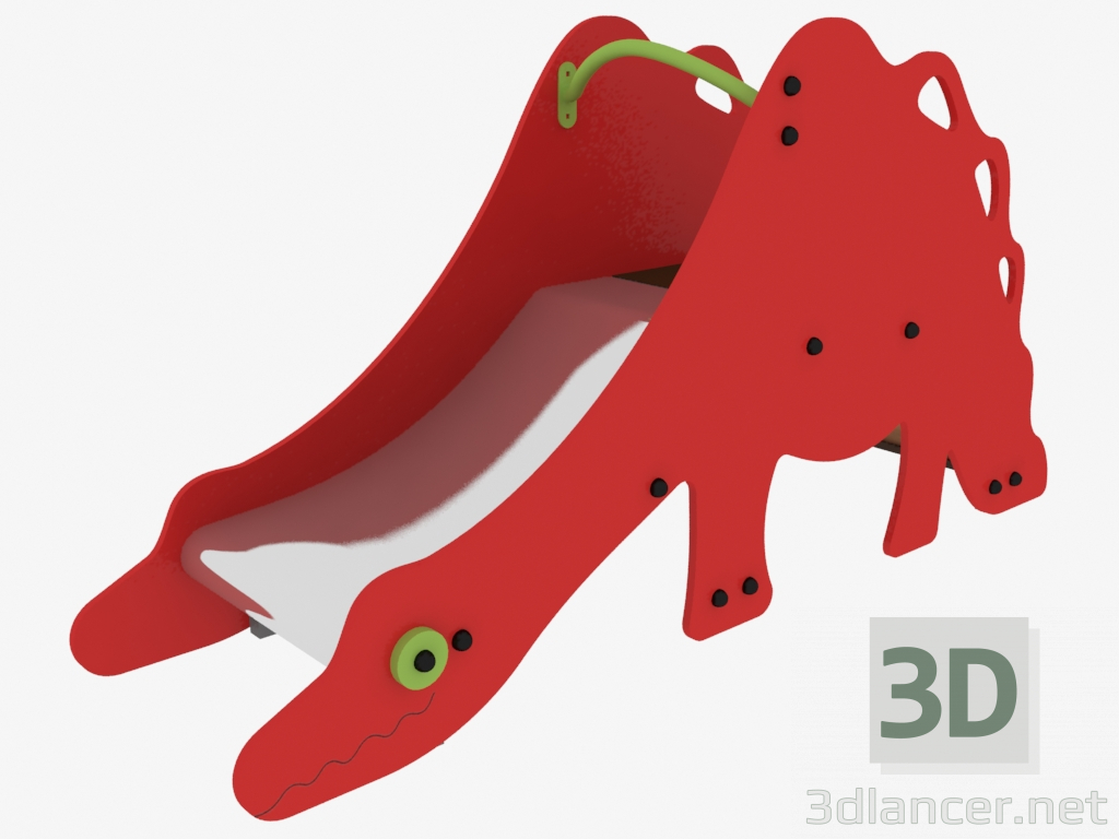 3D Modell Hügel eines Kinderspielplatzes Stegosaurus (5205) - Vorschau