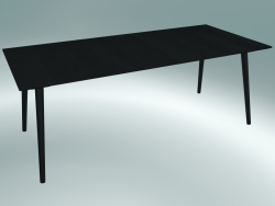Dining table In Between (SK5, 200x90cm H 74cm, Black stained oak)