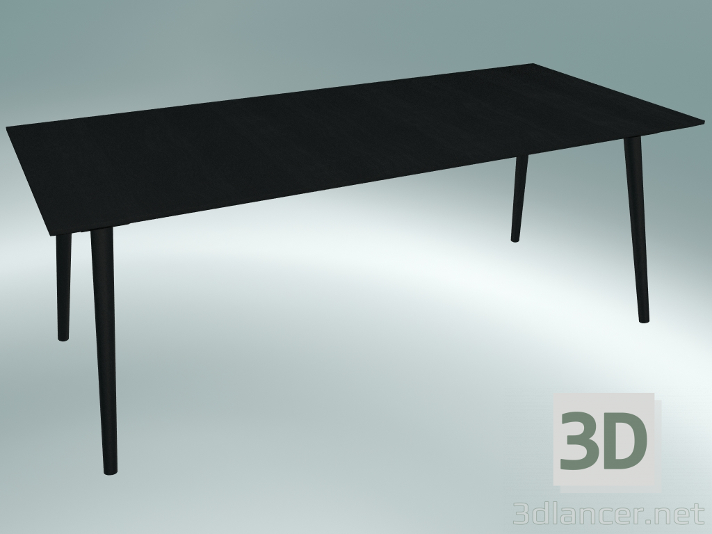 3 डी मॉडल खाने की मेज बीच में (SK5, 200x90cm H 74cm, काले दाग वाले ओक) - पूर्वावलोकन
