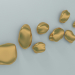 modello 3D Decorazione murale Pietra (Oro) - anteprima