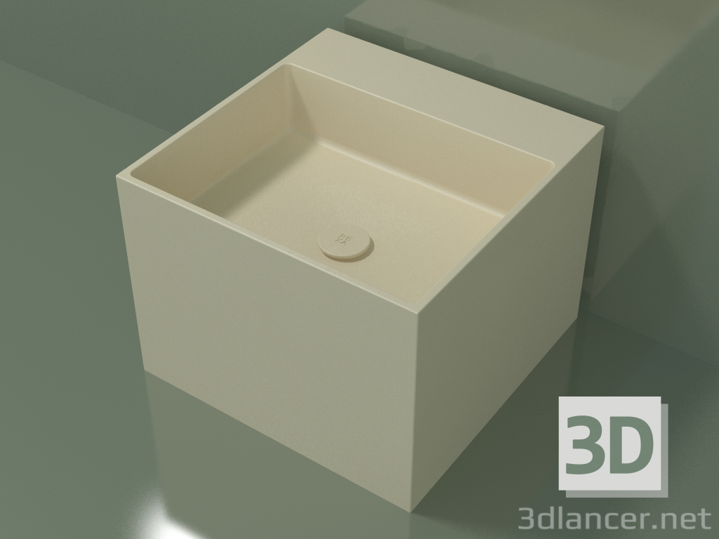 modèle 3D Vasque à poser (01UN22302, Bone C39, L 48, P 48, H 36 cm) - preview