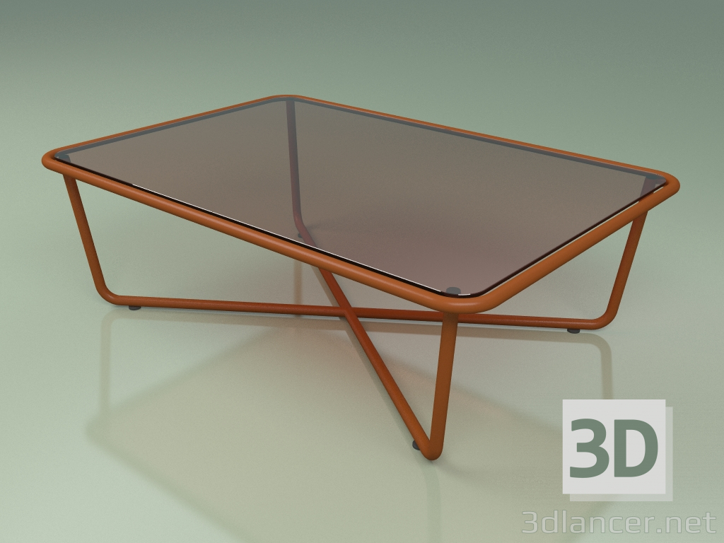 modello 3D Tavolino 002 (Vetro Bronzato, Metallo Ruggine) - anteprima