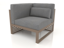 Modulares Sofa, Abschnitt 6 links, hohe Rückenlehne (Bronze)