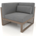 3d model Modular sofa, section 6 left, high back (Bronze) - preview