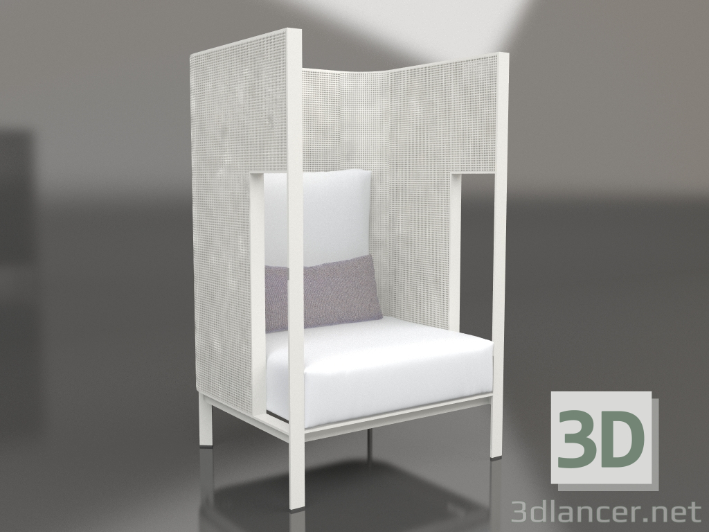 Modelo 3d Chaise longue casulo (cinza ágata) - preview