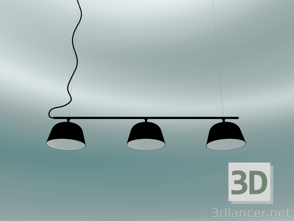 3d модель Рельсовая лампа Ambit (Black) – превью