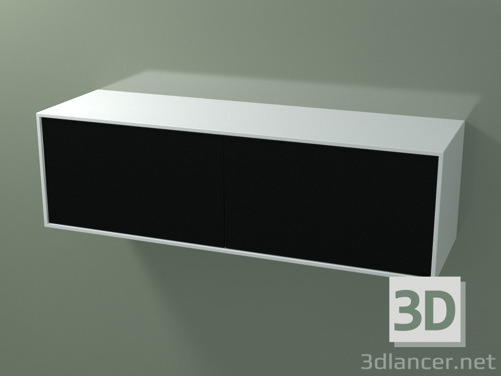 3D Modell Doppelbox (8AUEBA02, Gletscherweiß C01, HPL P06, L 120, P 36, H 36 cm) - Vorschau