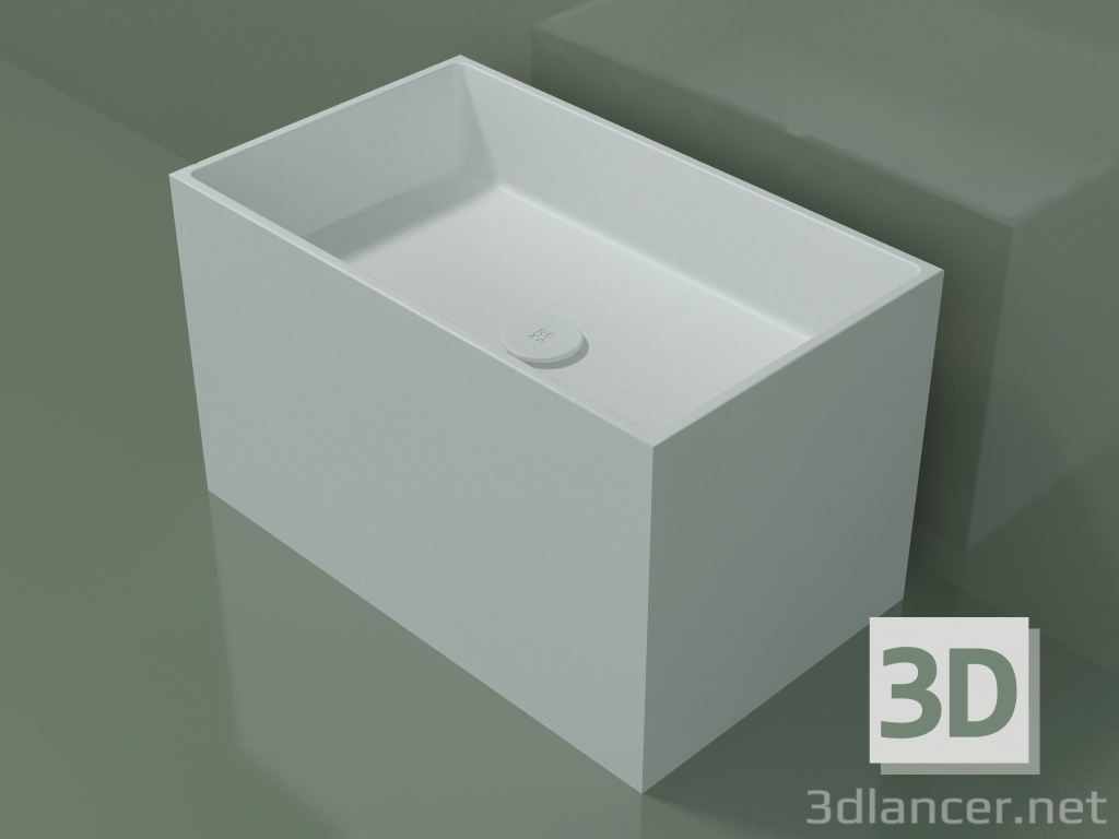 3D Modell Arbeitsplatte Waschbecken (01UN32101, Glacier White C01, L 60, P 36, H 36 cm) - Vorschau