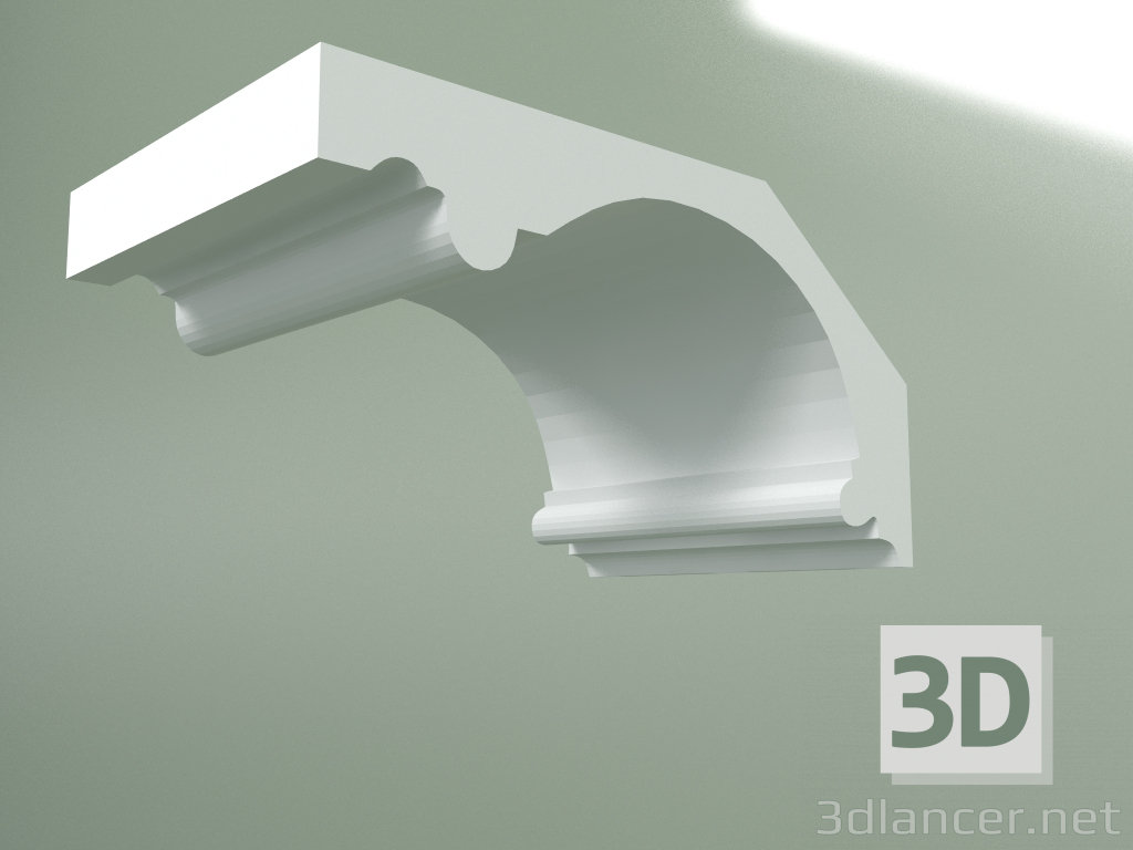 modello 3D Cornicione in gesso (zoccolo a soffitto) KT171 - anteprima