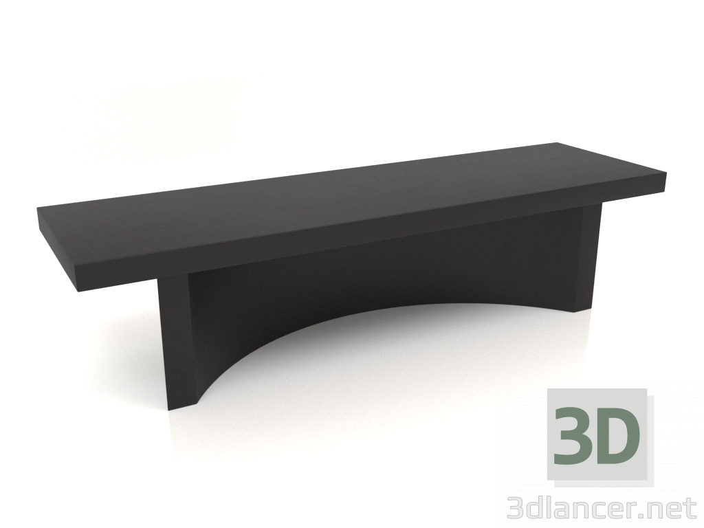 modello 3D Panca BK (1400x400x350, legno nero) - anteprima