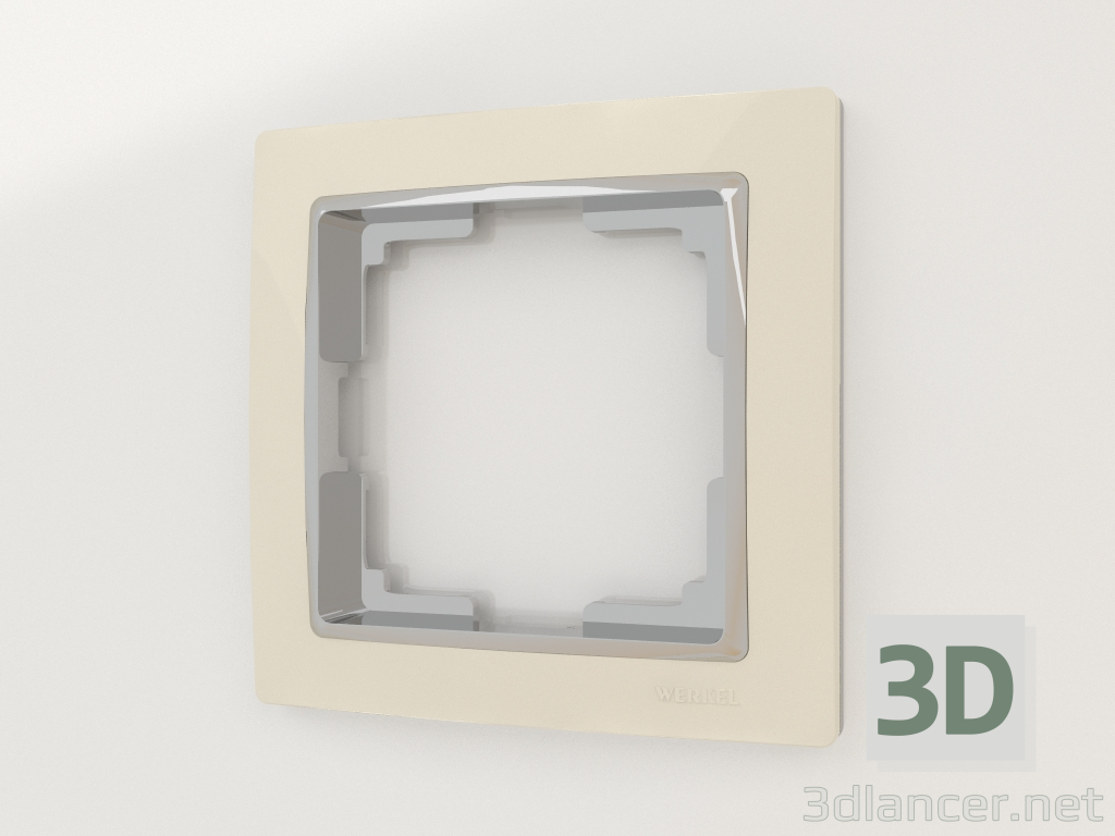 3D Modell Rahmen für 1 Pfosten Snabb (Elfenbein-Chrom) - Vorschau