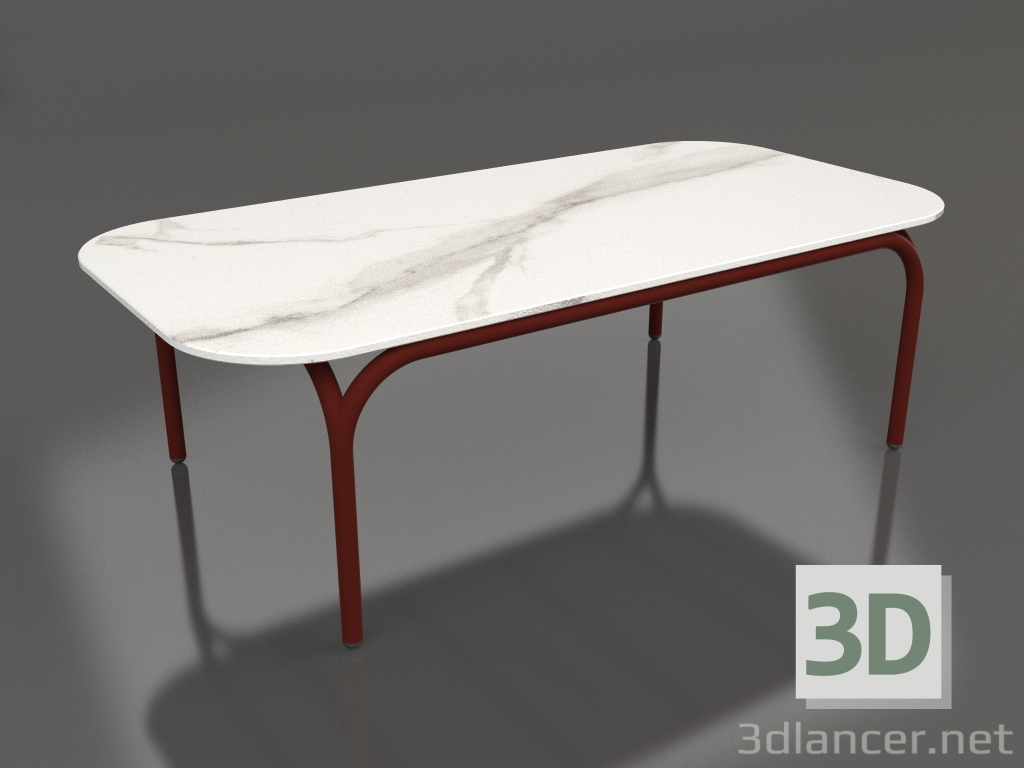 3d model Coffee table (Wine red, DEKTON Aura) - preview