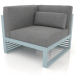 3d model Modular sofa, section 6 left, high back (Blue gray) - preview
