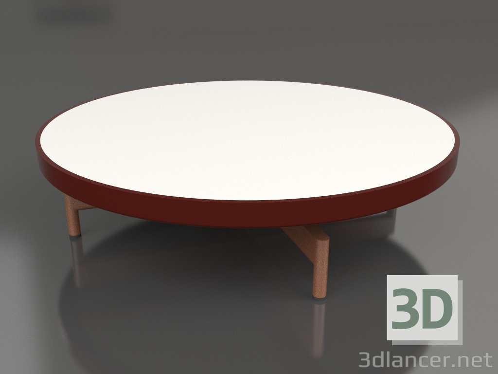 modello 3D Tavolino rotondo Ø90x22 (Rosso vino, DEKTON Zenith) - anteprima