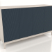 modello 3D Mobile TV FARGO con frontali fresati 1600x500x950 mm (cobalto scuro, rovere sbiancato, opzione 3) - anteprima