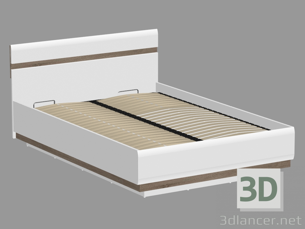 3D modeli Yükselen çerçeveli yatak 140 (TİP 97) - önizleme