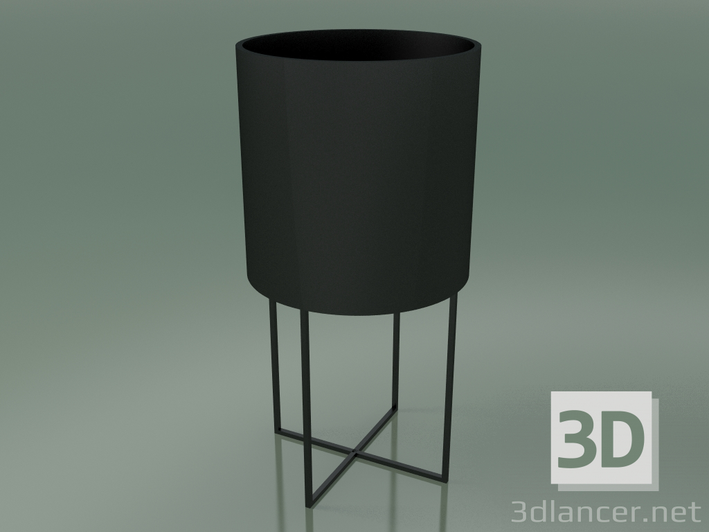 modello 3D Vaso per fiori PASSPARTOUT (H 80 cm, Antracite) - anteprima