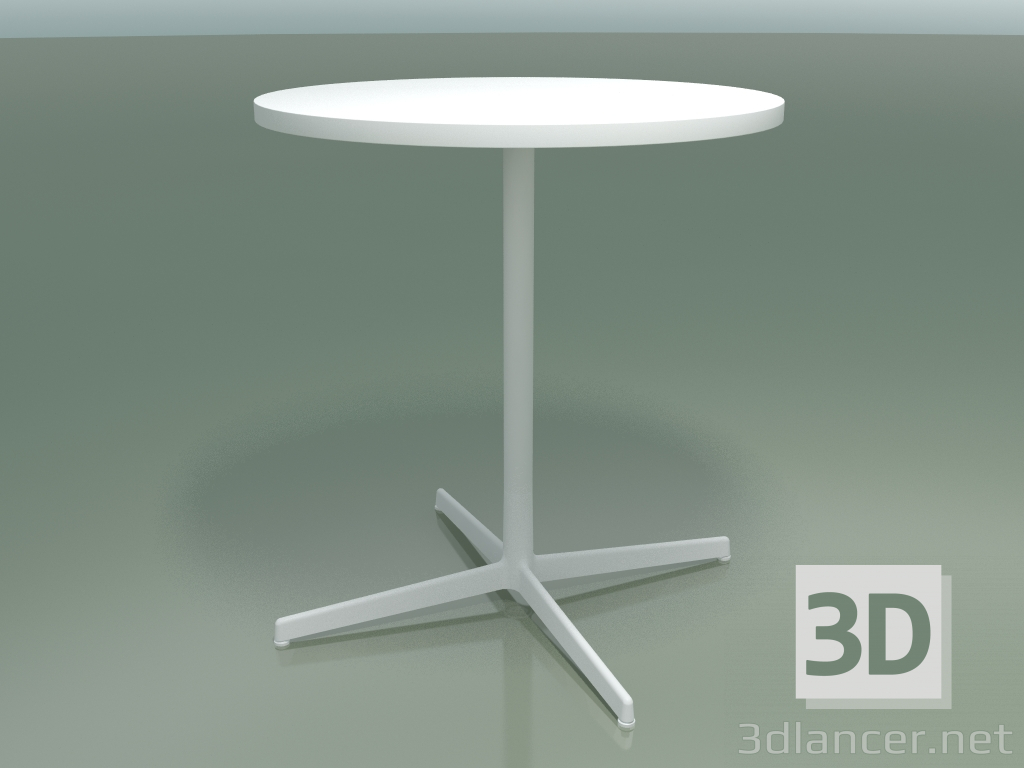 modello 3D Tavolo rotondo 5513, 5533 (H 74 - Ø 69 cm, Bianco, V12) - anteprima