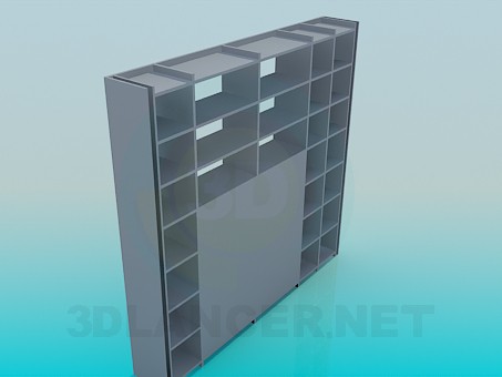 3d model Wall-rack for books - preview 3d model Wall-rack for books - preview