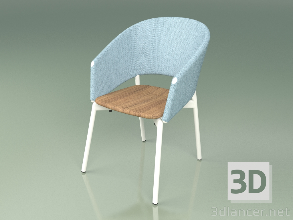 3d модель Комфортне крісло 022 (Metal Milk, Sky) – превью