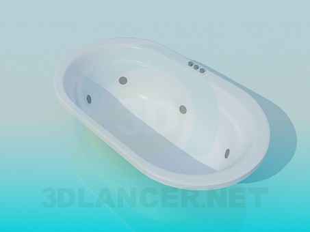 3d модель Овальная ванна – превью