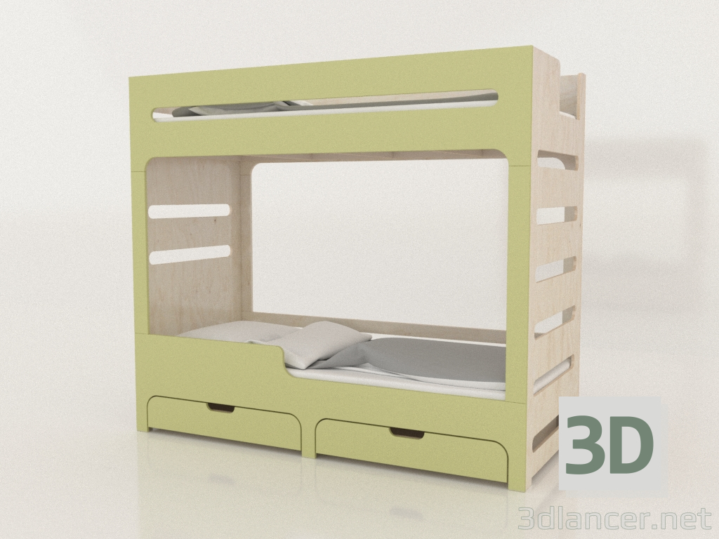 modèle 3D Lit superposé MODE HL (UDDHL2) - preview