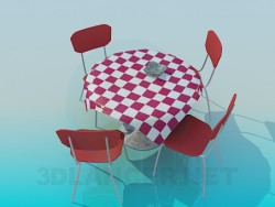 A table in the cafe