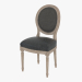 Modelo 3d cadeira de jantar francês do vintage LOUIS SLATE cadeira lateral ROUND (8827.0003.1104) - preview