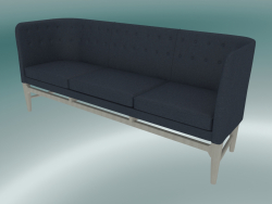 Triple sofa Mayor (AJ5, H 82cm, 62x200cm, White oiled oak, Divina - 793)