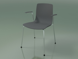 कुर्सी 3944 (4 धातु पैर, पॉलीप्रोपाइलीन, आर्मरेस्ट के साथ)