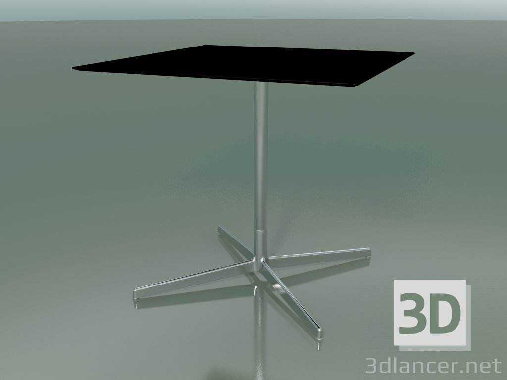 modello 3D Tavolo quadrato 5550 (H 72.5 - 79x79 cm, Nero, LU1) - anteprima