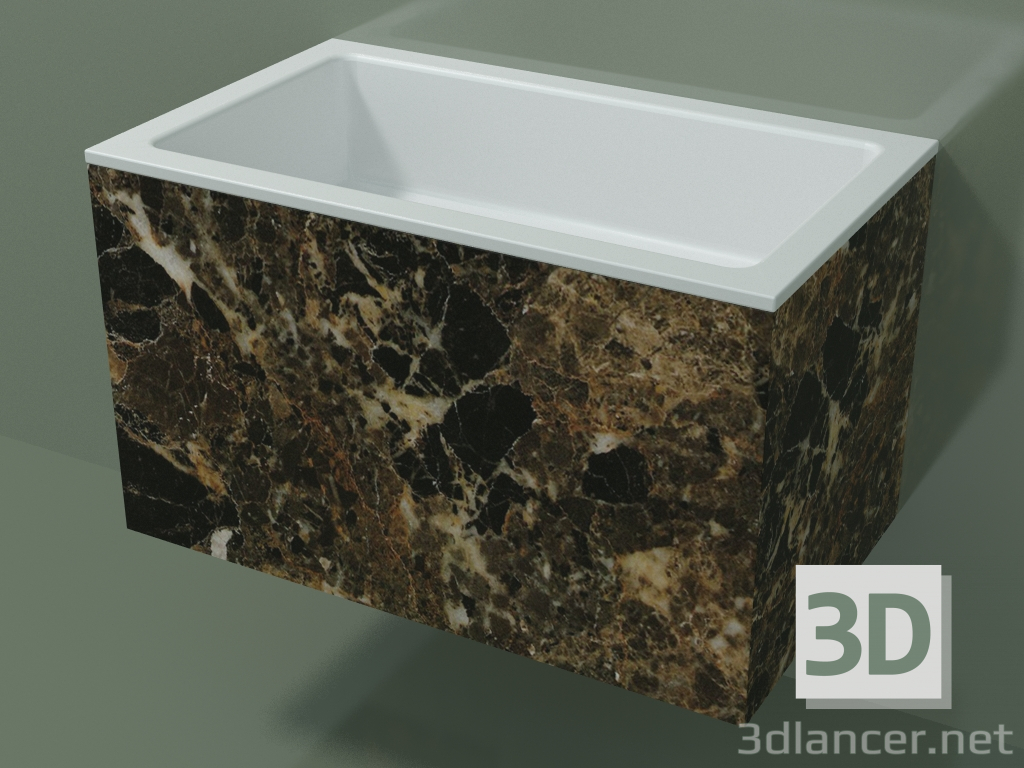3d model Wall-mounted washbasin (02R132101, Emperador M06, L 60, P 36, H 36 cm) - preview