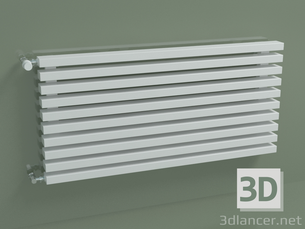 3 डी मॉडल क्षैतिज रेडिएटर RETTA (10 खंड 1000 मिमी 60x30, सफेद चमकदार) - पूर्वावलोकन