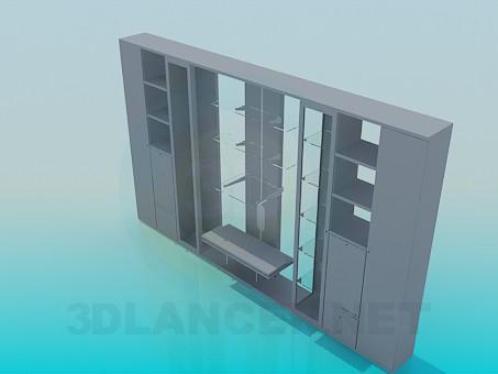 modelo 3D Muebles de pared a doble cara - escuchar modelo 3D Muebles de pared a doble cara - escuchar
