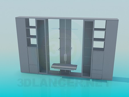 modelo 3D Muebles de pared a doble cara - escuchar modelo 3D Muebles de pared a doble cara - escuchar