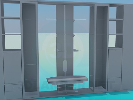 modelo 3D Muebles de pared a doble cara - escuchar modelo 3D Muebles de pared a doble cara - escuchar